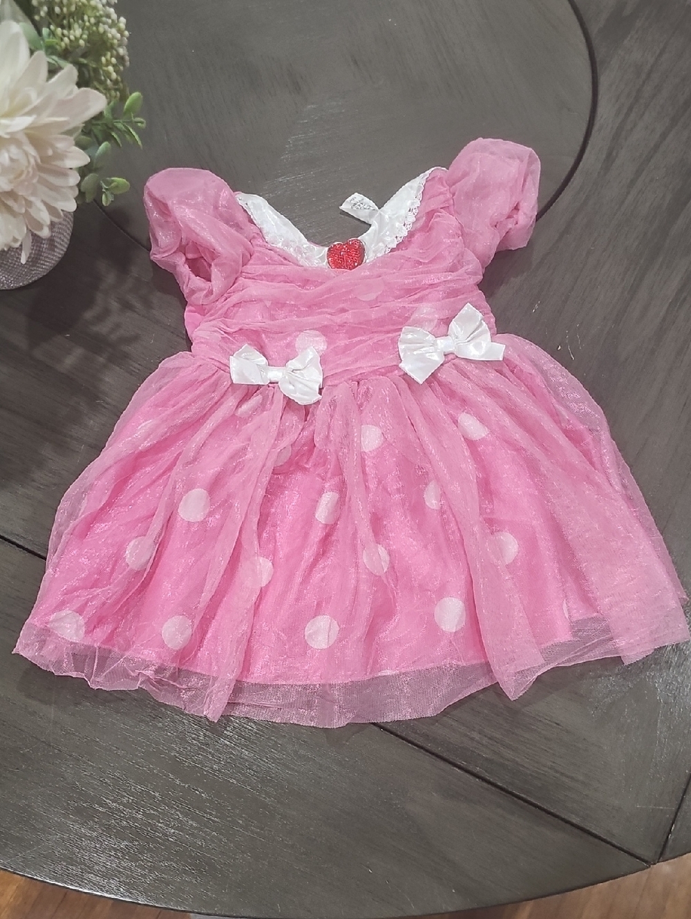 Disney Minnie Mouse Pink and White Infant Costume Dress